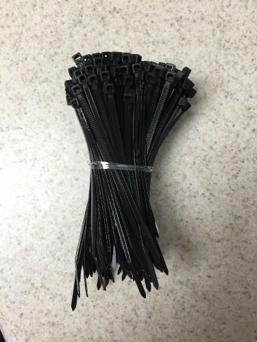 Pack of 100 4&#034; Inch Zip Cable Tie Wire Management Nylon Black