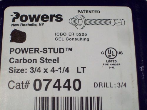 (5) POWERS FASTENERS POWER-STUD 3/4 X 4 1/4 LONG THREAD ANCHORS 07440