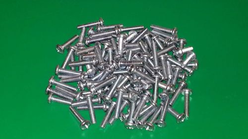 100 Pieces, 8-32 x 3/4&#034; Long Phillip Steel Pan Head Machine Screw, NOS