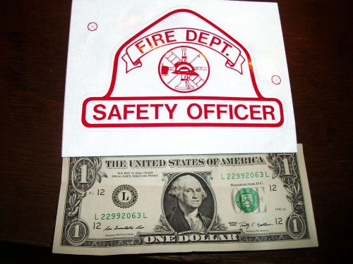 Large reflective avery fire dept safety officer  helmet sticker - decal for sale
