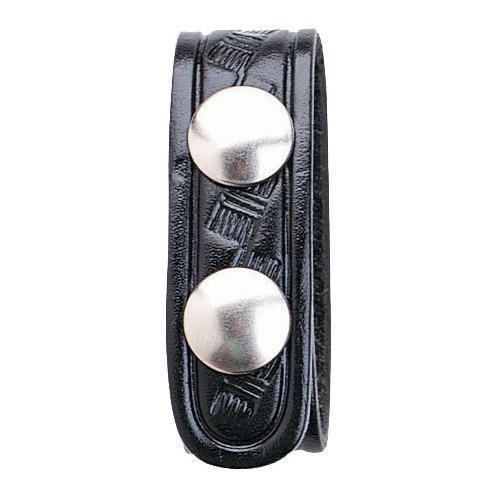 Aker Leather A531-BW Black BW Double Snap 3/4&#034; Wide Belt Keeper For 2 1/4&#034; Belt