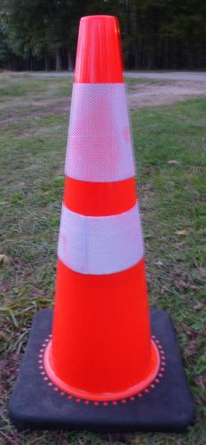 HEAVY DUTY JBC 28&#034; Revolution Series Traffic Cone Reflective Collars Orange