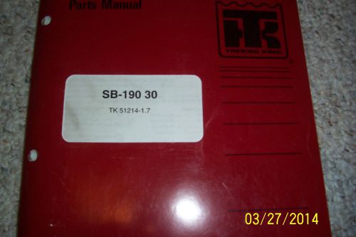 thermo king SB-190 30 Parts Manual