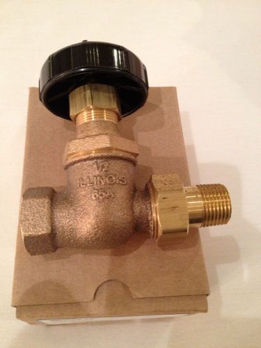 New watts/illinois radiator supply valve 1/2 straight ap 65 series 0036001 for sale