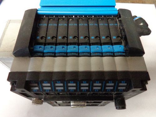 Festo cpv10-ge-ib-8  valve bank with (8) 161414 solenoid valves for sale