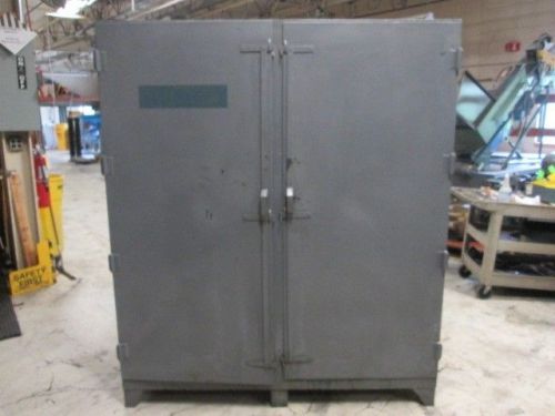 Steel heavy duty industrial storage cabinets 62&#034;l x 65&#034;h- 31&#034; inner dims 2 avail for sale