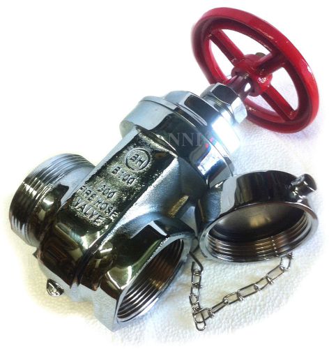 2-1/2&#034;  polished chrome hydrant gate valve 300psi with cap &amp; chain hsr-18-bh43pc for sale