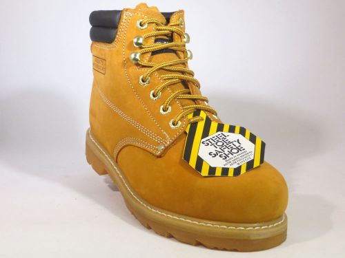 Zanco men&#039;s construction 6&#034; boot steel shank wheat nubuck leather 7625 for sale