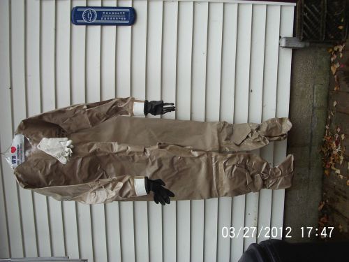 DuPont C3184T-TN Tychem CPF3 XL Chemical Coverall w/Gloves/Socks/Boot Flaps
