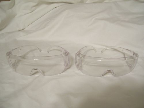 EYE   (  CLEAR  )  LENSES  (  SAFETY  )  SHIELDS -  WRAP  AROUND  - 2 PAIRS