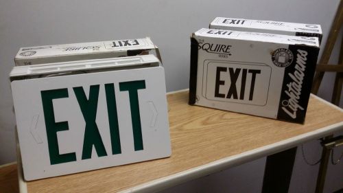 New lot of five (5) commerical door exit signs for sale