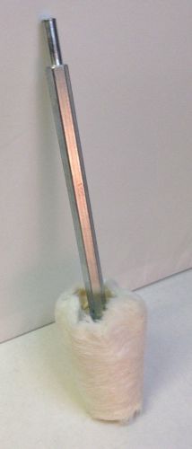 Cotton polishing buffs 2&#034; tapered cone head with 6&#034; shank &amp; 1/4&#034; hex end for sale