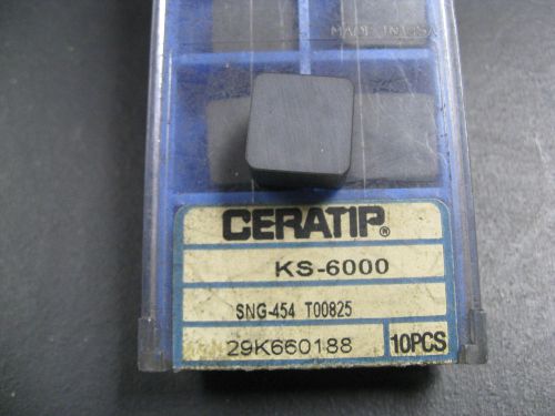 SNG454T00825 KS6000 CERATIP CERAMIC TURNING INSERTS, price is for one insert