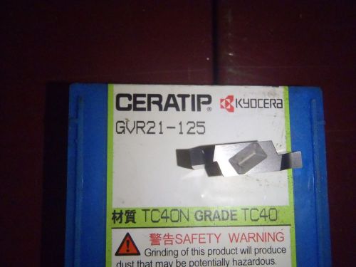 Kyocera Ceratip GVR21-125 TC-40 Ceramic Insert