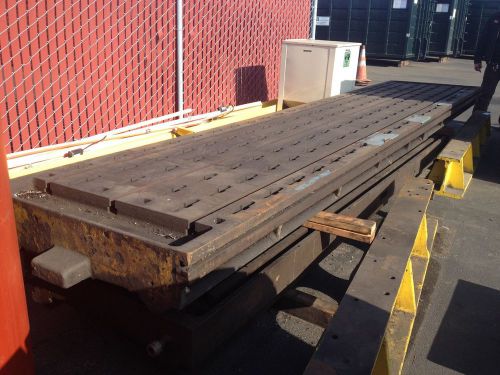 17.5’l x 3.5’w x 1’h t-slot table w/ 3 slots &amp; work holes / metal workholding for sale