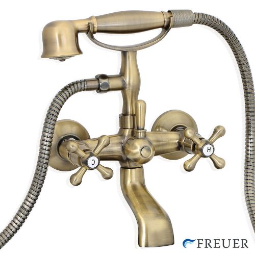 Open box - antique brass clawfoot tub bathtub faucet hand shower for sale