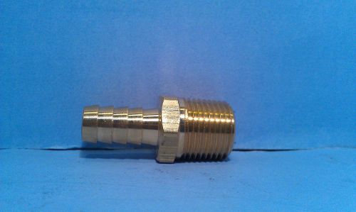 Brass 1/2 id hose barb 1/2 npt fitting coupler air fluid fuel gas liquid water for sale