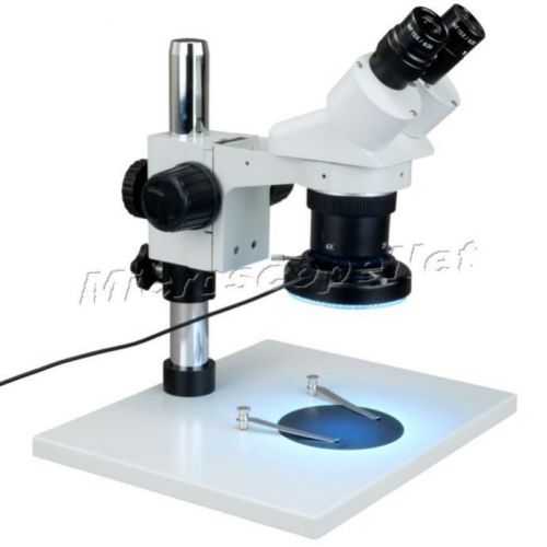 Omax 20x-40x-80x binocular stereo super large table microscope+144 led light for sale