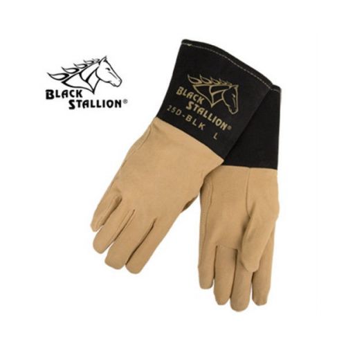 Revco Black Stallion 25D-BLK Premium Deerskin TIG Welding Gloves, X-Large