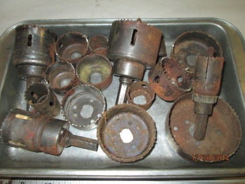 MACHINIST LATHE MILL Large Lot of Wood Working Hole Saw Cutters and Arbors