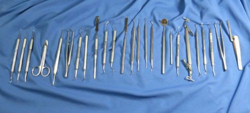 Lot of 25 Dental Instruments. American Eagle, Patterson and other brands.