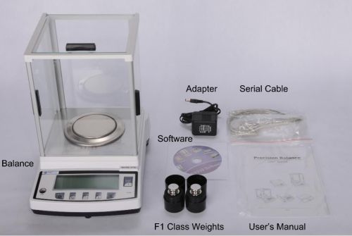 PS-B203 Lab Balance Portable Jewelry Scale,200X0.001g,RS232,Draft Shield,14 Unit