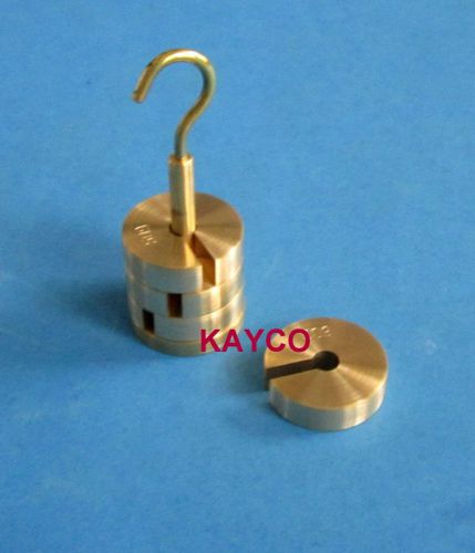 Brass slotted weight set -masses weights for physics lab teaching aid ship free for sale