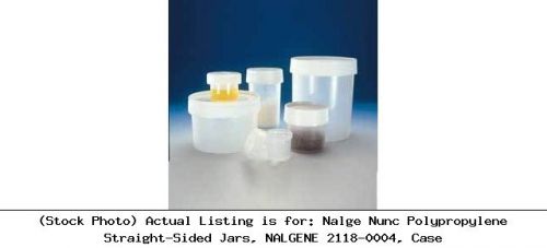 Nalge nunc polypropylene straight-sided jars, nalgene 2118-0004, case for sale