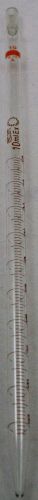 Class b: glass measuring transfer pipet w/mohr tip: 10.0ml for sale