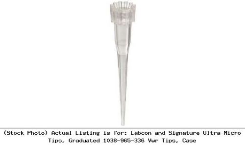 Labcon and signature ultra-micro tips, graduated 1038-965-336 vwr tips, case for sale
