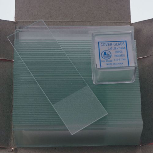 microscope slides frosted x50 &amp; cover glass slips 18x18 new x200 free shipping