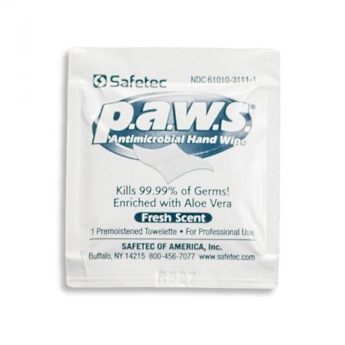 Paws antimicrobial hand wipes, 5&#034; x 8&#034;, 100 /bx, wh-34400 for sale
