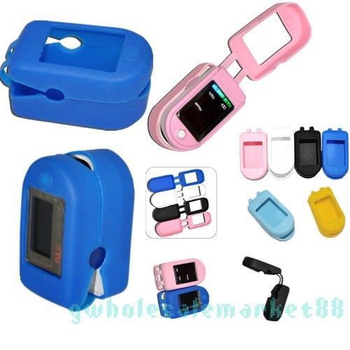 Soft rubber case cover fingertip oxygen monitor spo2 pulse oximeter free ship for sale