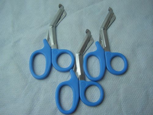 3- Utility Scissors 7.5&#034; SKY BLUE EMT Medical Paramedic Nurse Scissors