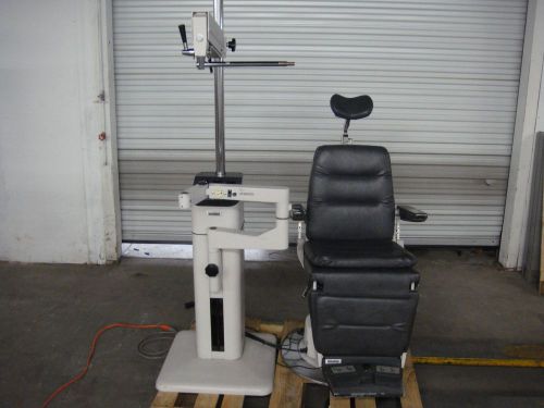 Haag-streit reliance 980 full power procedure chair w/ 7800 ic instrument stand for sale