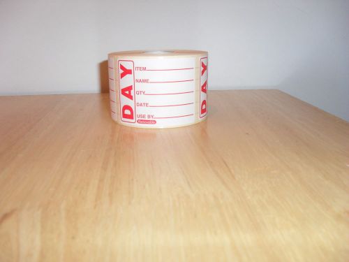 Food labels red day label 5rolls of 500s for this sale for sale