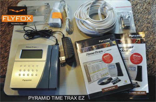 PYRAMID TIME TRAX EZ TIME CLOCK PUNCH SWIPE SYSTEM WITH SOFTWARE