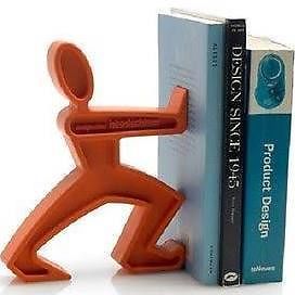 james THE bookend in Orange for holding large medium books, CDs on your shelves