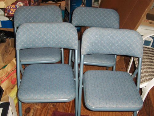 SAMSONITE CHAIRS   Fabric Padded Seat/Back Folding Chair,blue  -40004314
