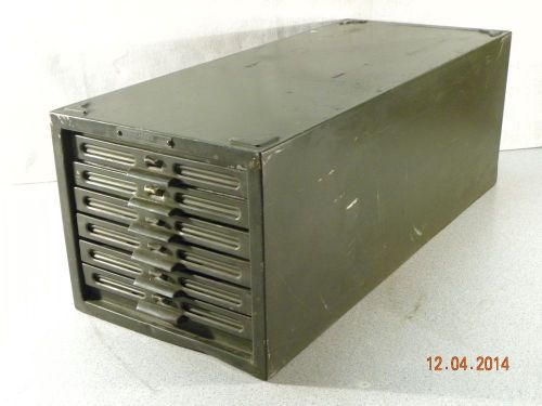 Kardex Remington Rand Steel Index File cabinet 6 drawer antique industrial loft