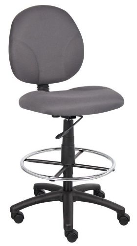 B1690 BOSS GRAY FABRIC DRAFTING STOOLS WITH FOOTRING