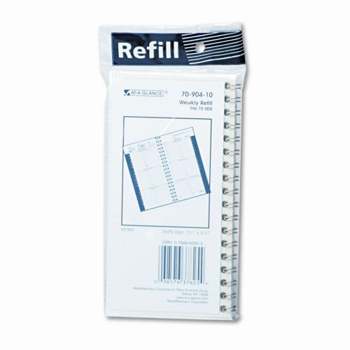 At-a-glance weekly appointment book refill, hourly ruled, 3-1/4 x 6-1/4, 2013 for sale