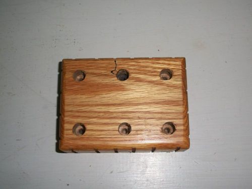 Pencil Holder Crayon or Pen Block Holder, Holds 6 Pieces Amish Made