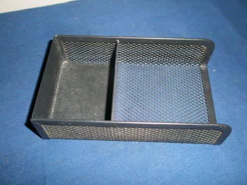 Black mesh desk storage container