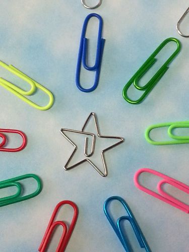 Little Star Shape Metal Paper Clip + Assorted Colors Regular Shape Paper Clips