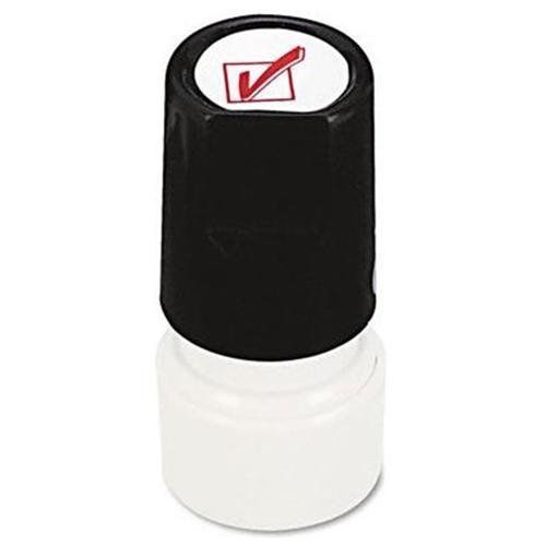 Universal Office Products 10075 Round Message Stamp, Check Mark,