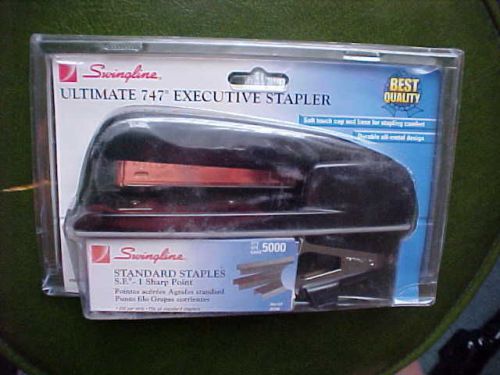 Swingline Ultimate 747 Executive Stapler Set with remover and Staplers Black NEW