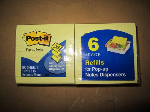 Post-it Pop-up Notes, 3 x 3-Inches, Canary Yellow, Lined, 6-Pads