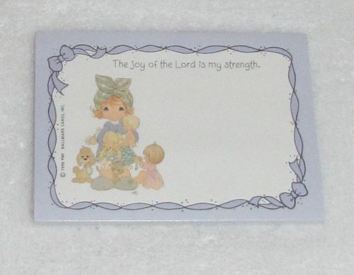 NEW! HALLMARK PRECIOUS MOMENTS THE JOY OF THE LORD IS MY STRENGTH POST-IT NOTES