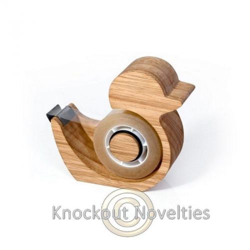 Quack Tape Dispenser Wood Desk Office Duck Ducky School Work Fun Gift Wooden